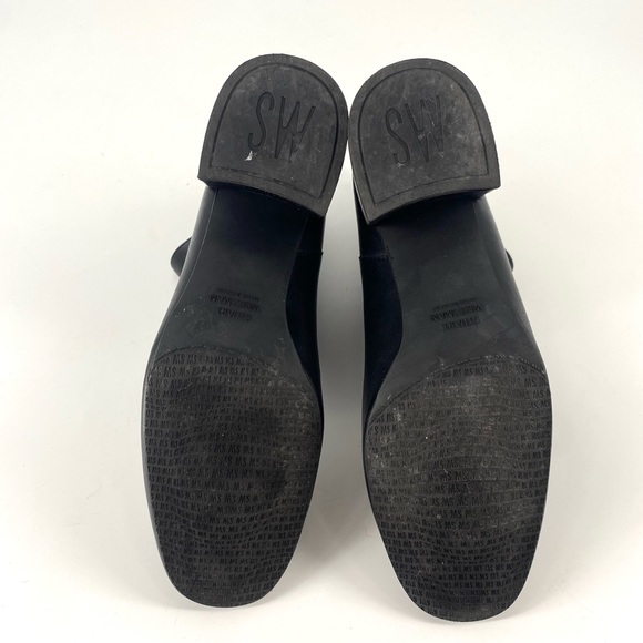 Stuart Weitzman Women's Bacari Leather High-Heel Black Booties - Picture 10 of 10